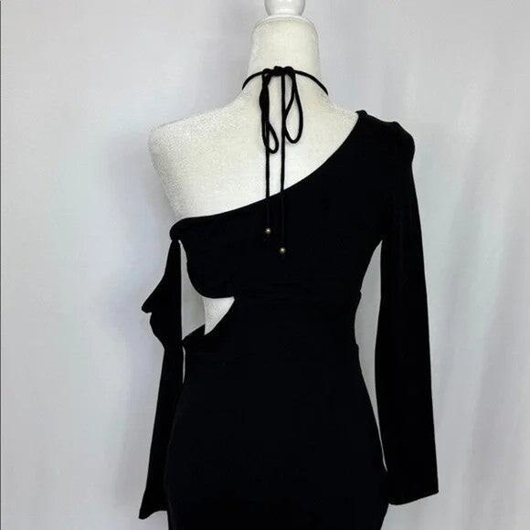 Jluxlabel Headlines Cutout Long Sleeve Bodycon Midi Dress - L - Picture 4 of 5